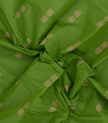 Light Green Woven Rasipuram Cotton Sari With Buttas-RA2630