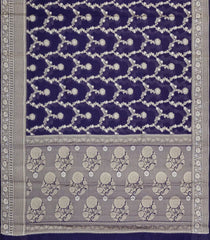 Violet Woven Dupion Silk Saree With Floral Jaal Motifs-DS0566