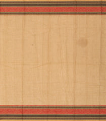 Beige Handloom Kanchi Cotton Saree With Floral Buttas-KC1550