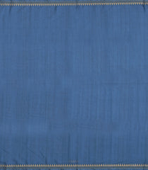 Steel Blue Printed Synthetic Tussar Silk Saree With Contrast Border-SY0146