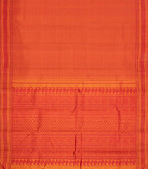 Orange Handloom Kanchipuram Silk Saree With Stripes-KA15705