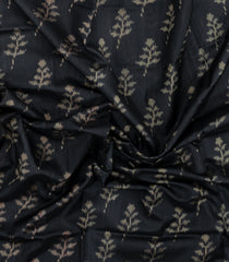 Black Handloom Rajkot Patola Silk Saree With Ikat Motifs-IK0464