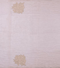 Taupe Embroidered Synthetic Crushed Tissue Saree With Floral Motifs-SY0591