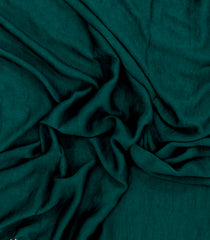 Dark Green Synthetics Moss Crush Saree With Velvet Border -BL5464