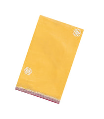Yellow Synthetic Fendy Saree With Stone Border-BL5441