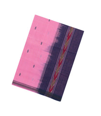 Bubblegum Pink Woven Kadappa Cotton Saree With Buttas-KN0727