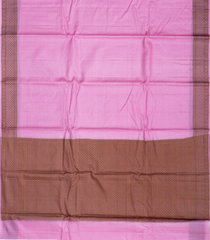 BubbleGum Pink Woven Tussar Silk Saree With Silk Thread Work Border-TU2953