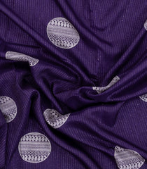 Violet Printed Synthetics Dola Zari Lining With Jacquard Zari Border-BL5177