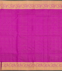 Pink Handloom Kanchipuram Silk Saree With Stripes & Buttas-KA15260
