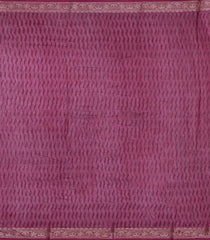 Maroon Printed Chanderi Cotton Saree With Zari Border-CC1571