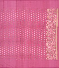 Dusty Pink Handwoven Banarasi Silk Saree With Floral Motifs