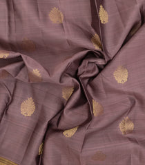 Dusty Pink Woven Pure Silk Saree With Floral Buttas-KA15539