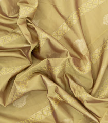 Cardamom Green Woven Blended Aura Saree With Zari Buttas & Zari Border-BL5820