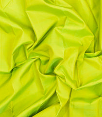Neon Green Handloom Korvai Kanchipuram Silk Saree With Contrast Border-KA16421