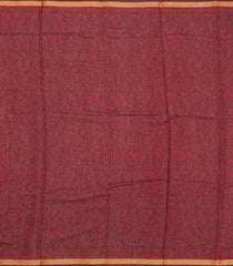 Mustard Printed Chanderi Cotton Saree With Zari Border-BL5501