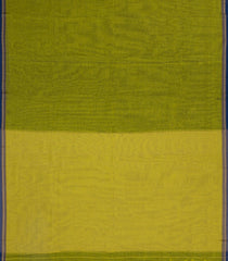 Olive Green Woven Chirala Cotton Saree With Contrast Border-CR1436
