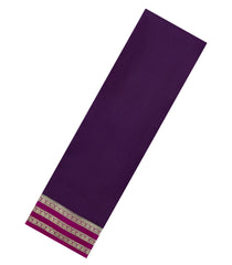 Dark Burgundy Woven Mysore Silk Saree With Contrast Zari Border-MS3837