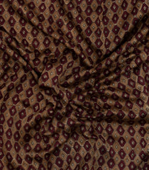 Maroon Printed Chanderi Cotton Saree With Zari Border-CC1622