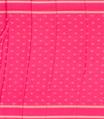 Hot Peach Woven Art Dupion Saree With Printed Floral Motifs