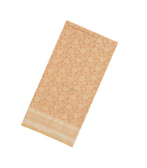 Light Peach Woven Art Dupion Saree With Floral Zari Motifs-BL5937