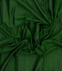 Dark Green Woven Chirala Cotton Saree With Printed Blouse-CR1517