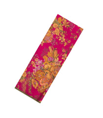 Pink Printed Pure Satin Silk Saree With Floral Motifs-PS0946
