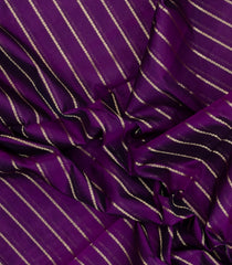 Dark Purple Handloom Silk Cotton Saree With Veldhari Stripes-SC4359