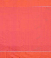 Peach Handloom Kanchipuram Silk Saree With Meena Floral Motifs-KA15752