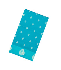 Turquoise Woven Blended Aura Saree With Zari Buttas & Zari Border-BL5809