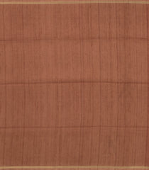 Taupe Woven Synthetic Manipur Silk Saree With Rust Printed Bird Motifs-BL4953