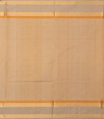 Taupe Handloom Silk Cotton Saree With Zari Checks-SC4276