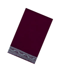 Maroon Woven Synthetic Blended Saree With Embroidered Motifs-EN2020