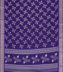 Violet Printed Art Dola Silk Saree With Floral Motifs-BL5749
