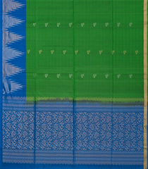 Leafy Green Handloom Soft Silk Saree With Floral Motifs-SO3998