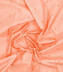 Light Peach Handloom Korvai Kanchipuram Silk Saree With Buttas-KA16429
