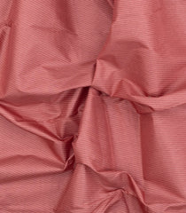 Dusty Peach Printed Tussar Silk Saree With Stripes-TU3378
