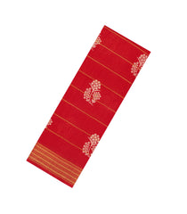 Red Printed Synthetic Dola Silk Saree With Zari Motifs & Border -SY0357
