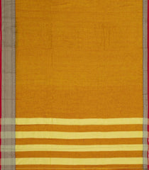 Oil Mustard Woven Chirala Cotton Saree With Printed Blouse-CR1504