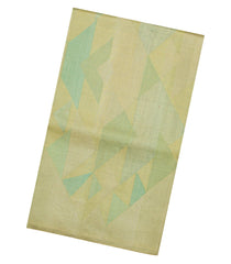 Aquamarine Handloom Tissue Kanchipuram Silk Saree With Triangle Motifs-KA14043