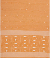 Sandal Handloom Bengal Cotton Saree With Coin Buttas-BG1611