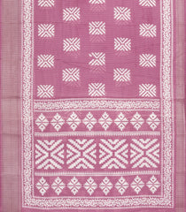 Dusty Pink Printed Synthetic Dola Silk Saree With Zari Border-BL5087