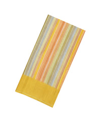 Multi Colour Printed Synthetic Dupion Saree With Stripes & Contrast Border-BL6056