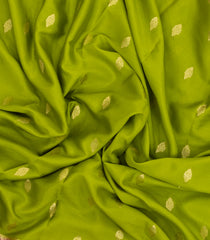 Light Green Woven Mysore Silk Saree With Buttas & Contrast Border-MS3491