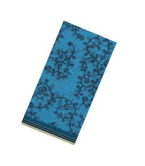 Sky Blue Printed Art Chanderi Cotton Saree With Zari Border-SY0471