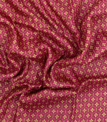 Peach Printed Pure Silk Saree With Floral Motifs-PS0779