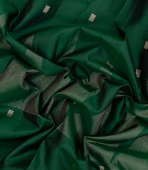 Green Handloom Soft Silk Saree With Temple Stripes-SO4653