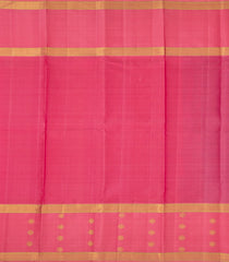 Purple Handloom Korvai Kanchipuram Silk Saree With Floral Stripes-KA13346