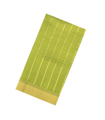 Light Green Woven Kora Soft Silk Saree With Dotted Stripes-SO4754