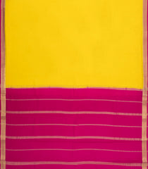 Yellow Woven Mysore Silk Saree With Contrast Zari Border-MS3790