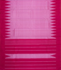 BubbleGum Pink Handloom Korvai Kanchipuram Silk Saree With Silk Temple Border-KA16702